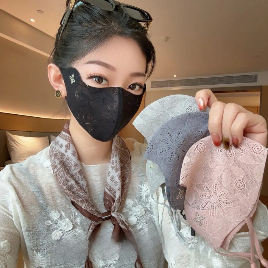 Cloth Face Mask Washable - 레이스 눈 보호 마스크 - 여성용