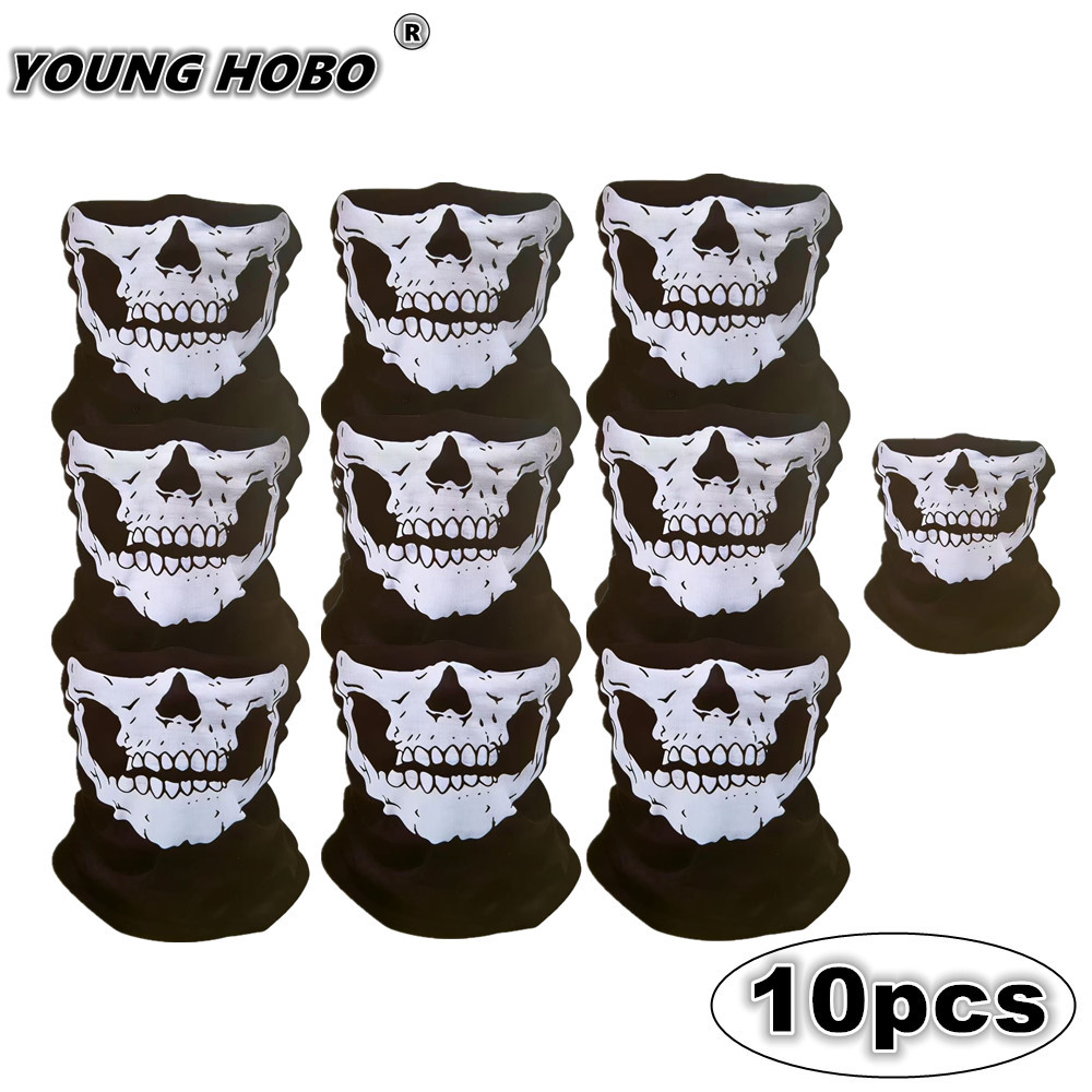 Sports Mask Breathable - 10pcs 해골 무봉제 방풍 오토바이 스카프