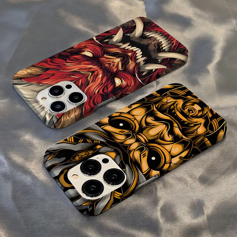 Mask Case Hard Shell - 일본 사무라이 오니 마스크 폰 케이스