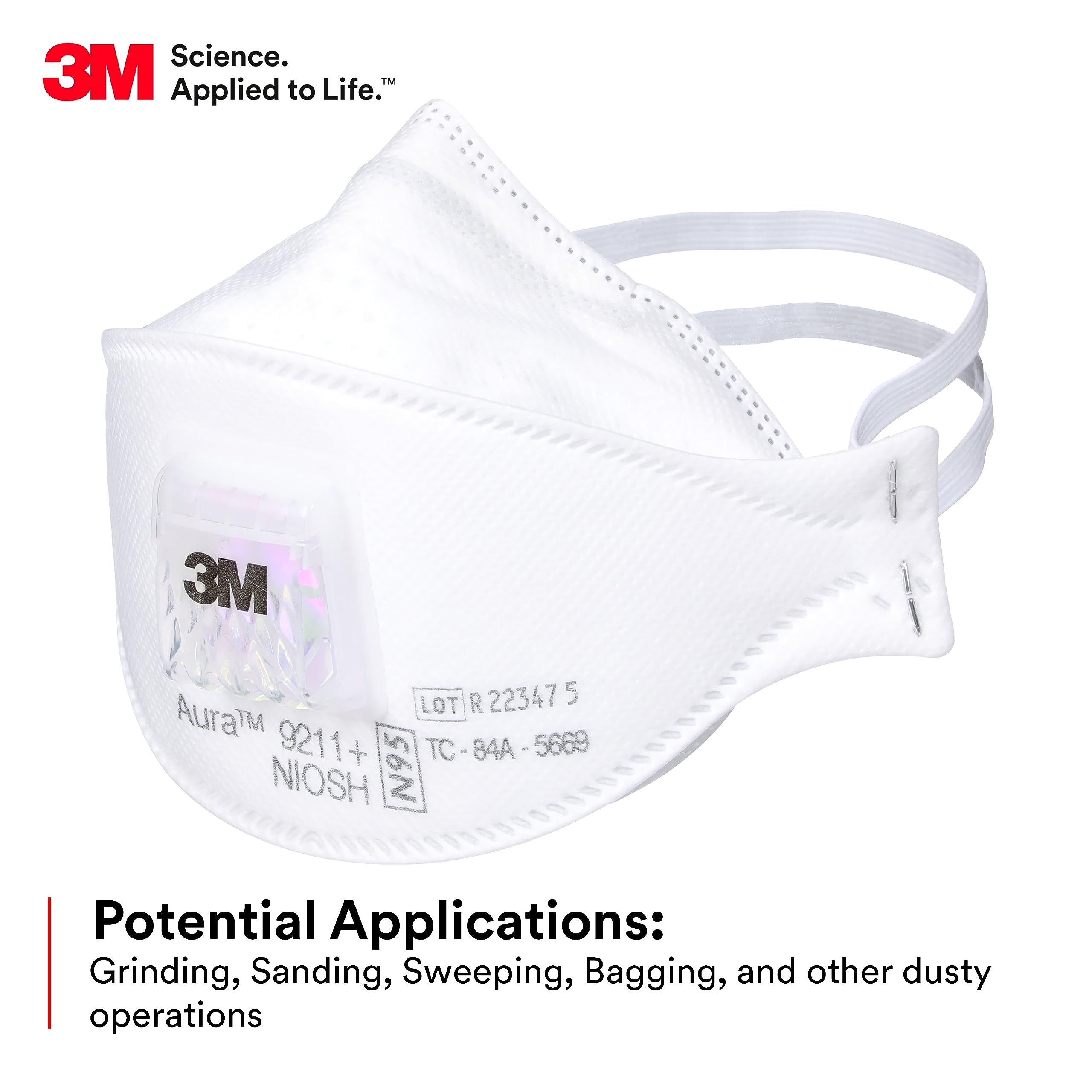 Dust Mask Construction - 3M 아우라 9211+ 입자 방진 마스크