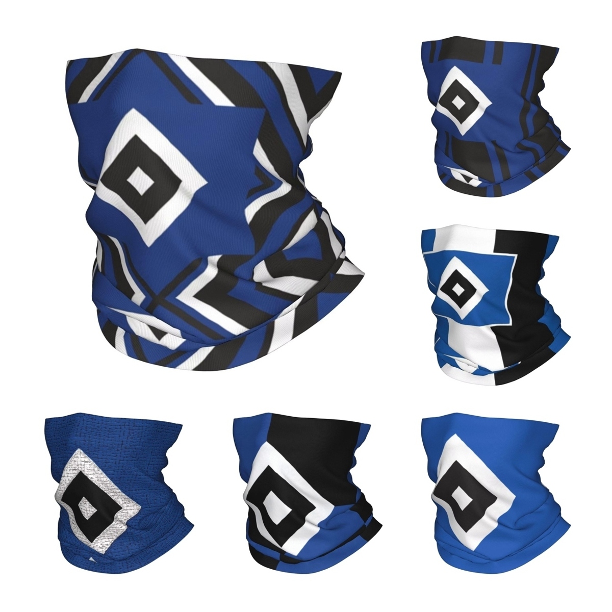 Neck Gaiter Face Cover - 블루 다이아몬드 HSV 축구 반다나 넥