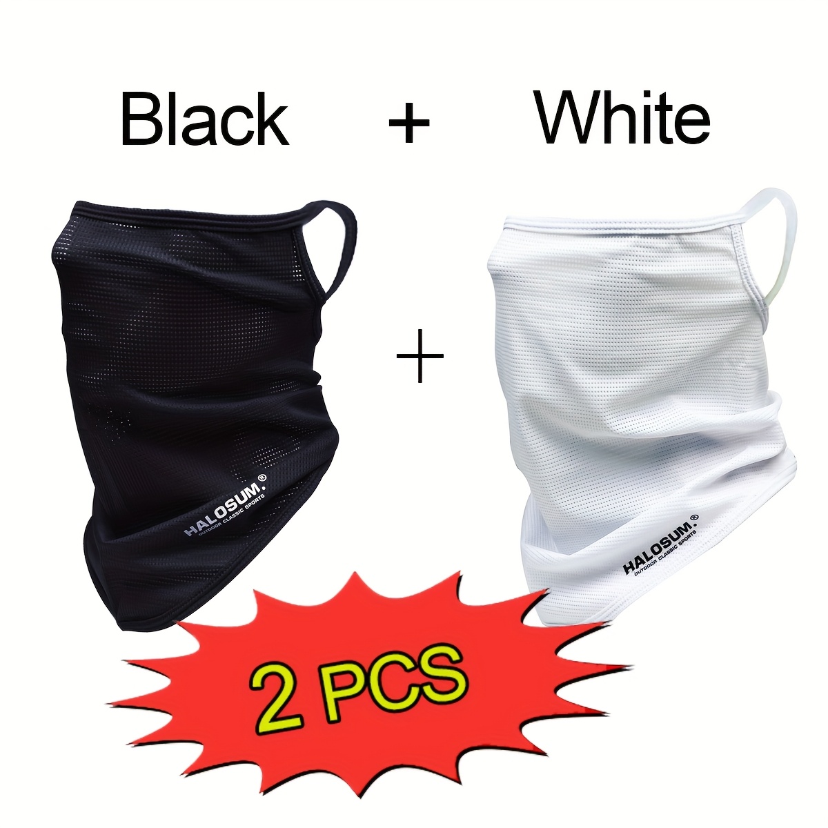 Kids Face Mask - 1/2Pcs 아이스 실크 페이스 마스크 통기성