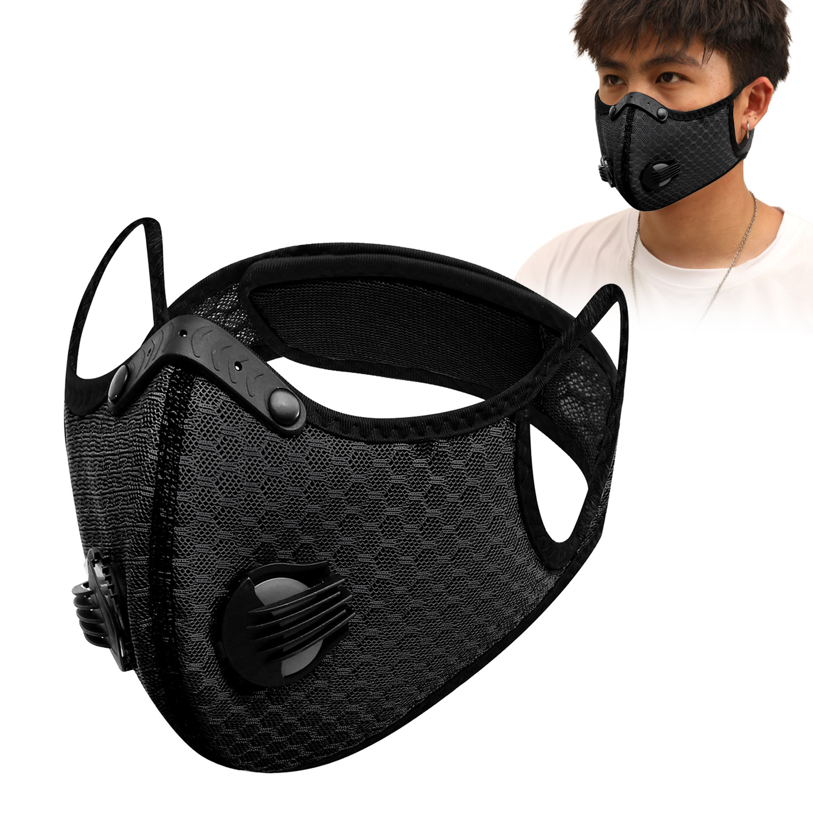 Anti Pollution Mask - 유니섹스 방풍 라이딩 마스크 활성탄 마스크