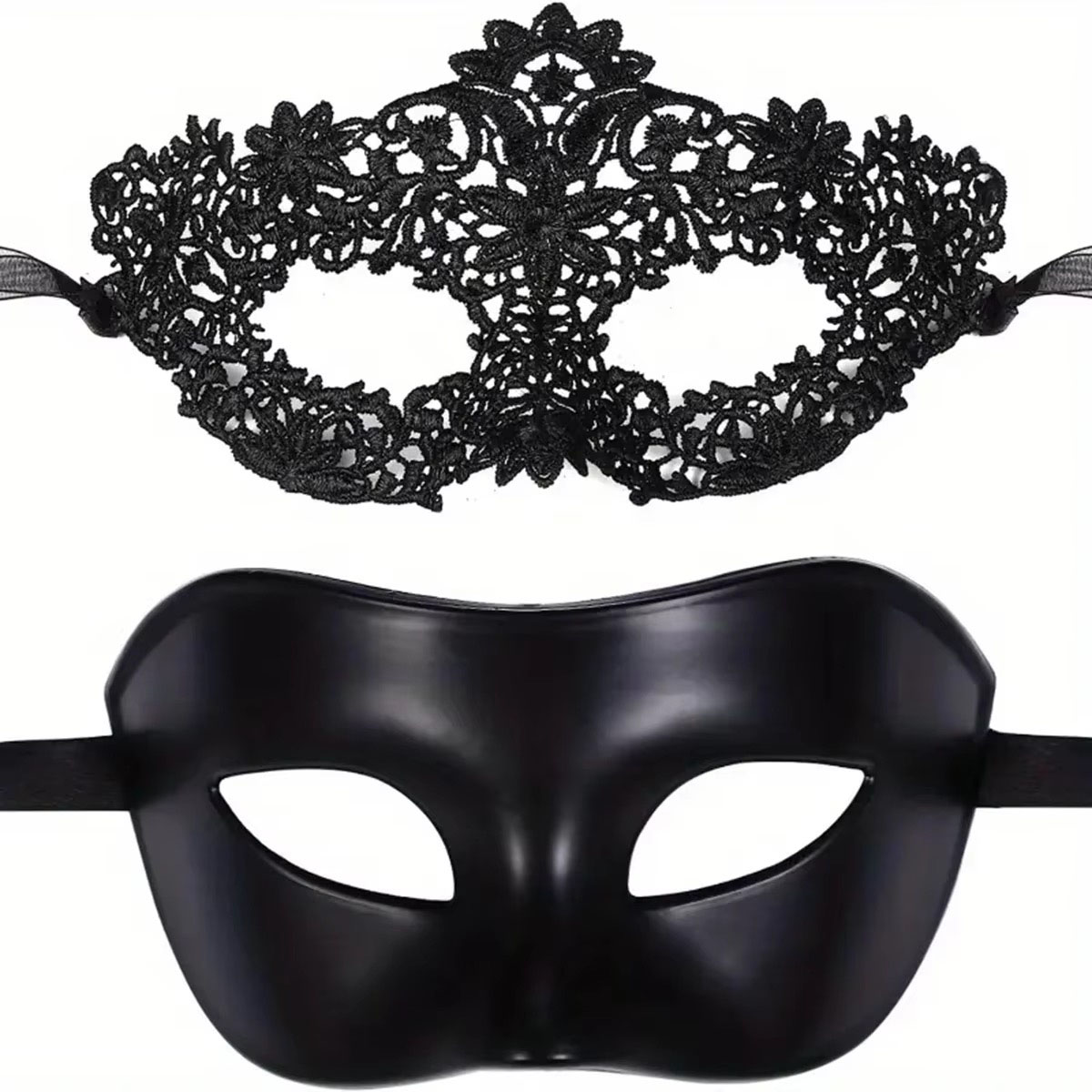 커플을 위한 우아한 블랙 레이스 가장 무도회 마스크 세 - Black Face Mask Pack 리뷰 및 가격