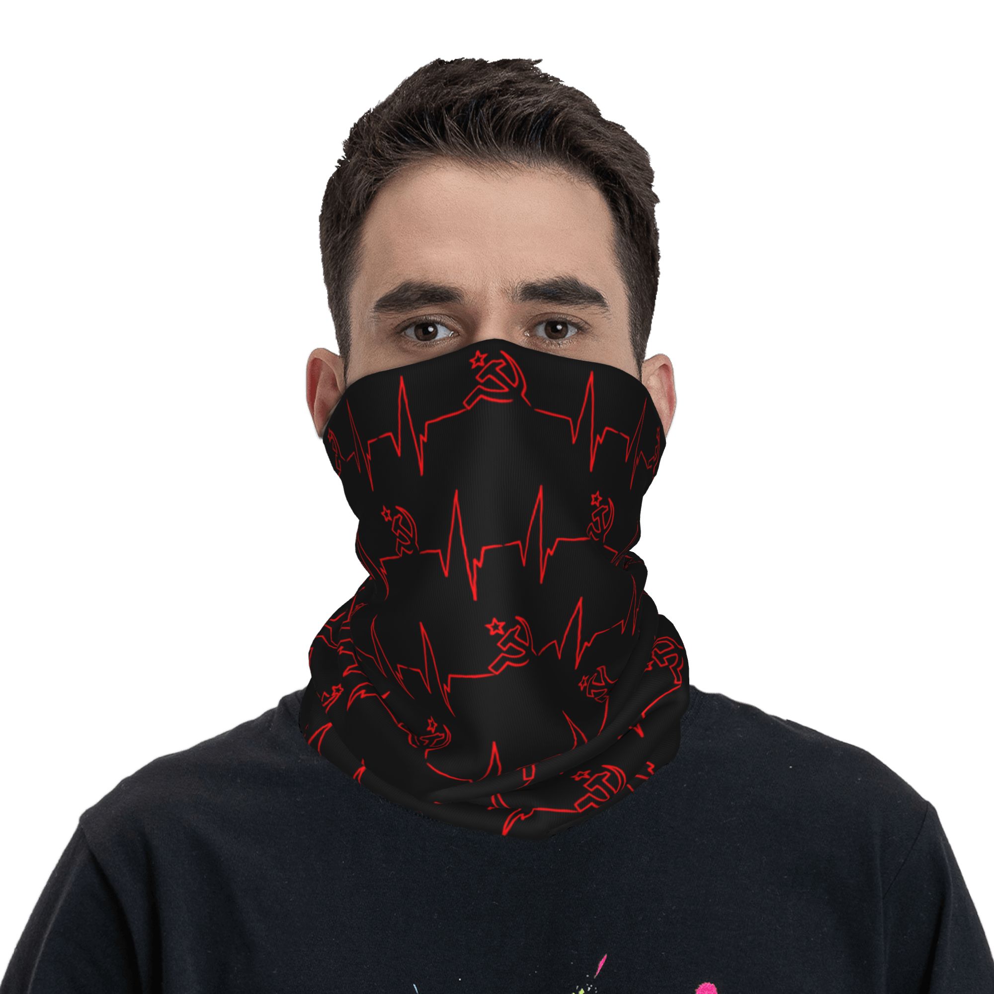 커스텀 하트비트 러시아 국기 러시아 소련 밴다나 넥 게 - Neck Gaiter Face Cover 리뷰 및 가격