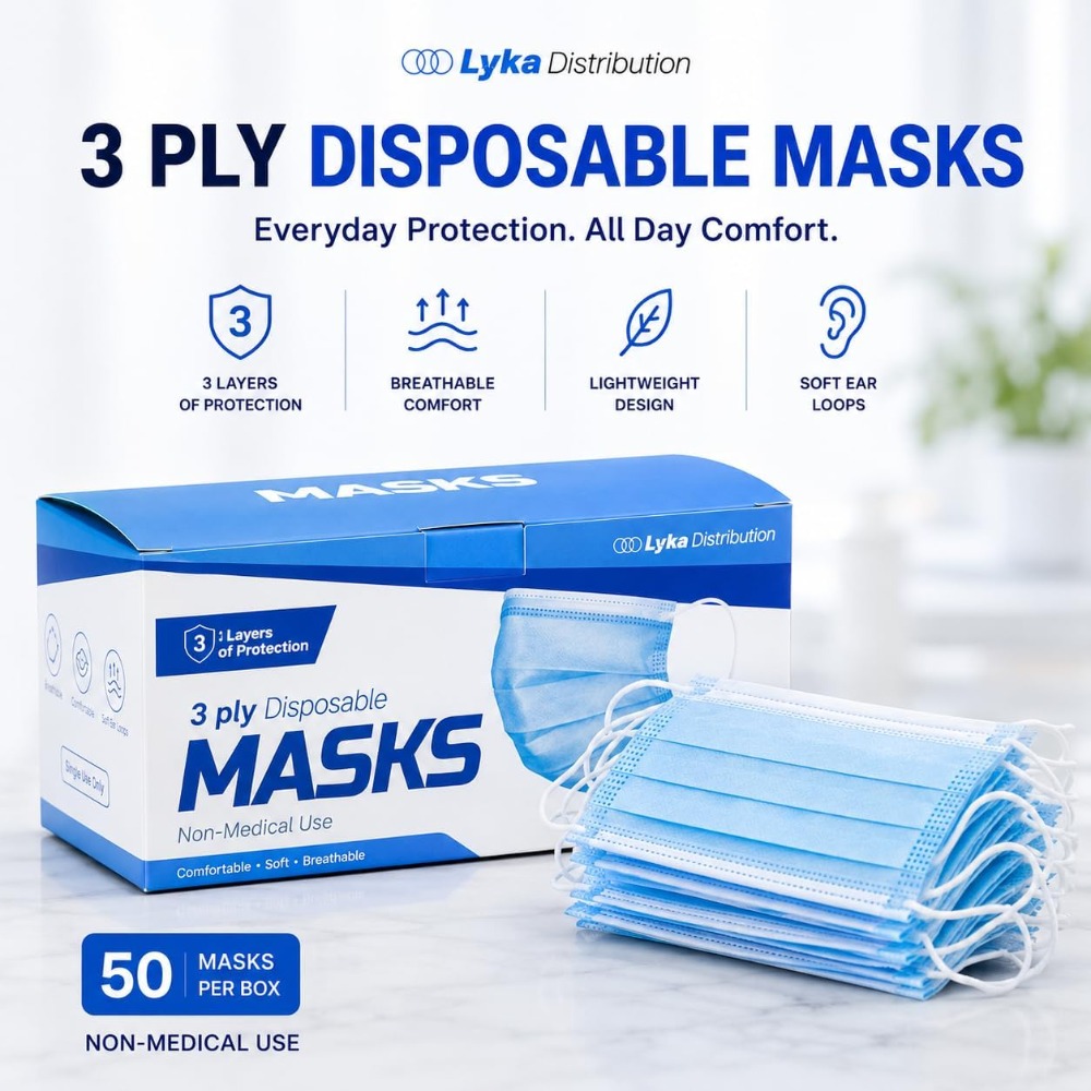 페이스 마스크 - 고품질 블루 일회용 마스크 - 3겹  - Disposable Mask Blue 리뷰 및 가격