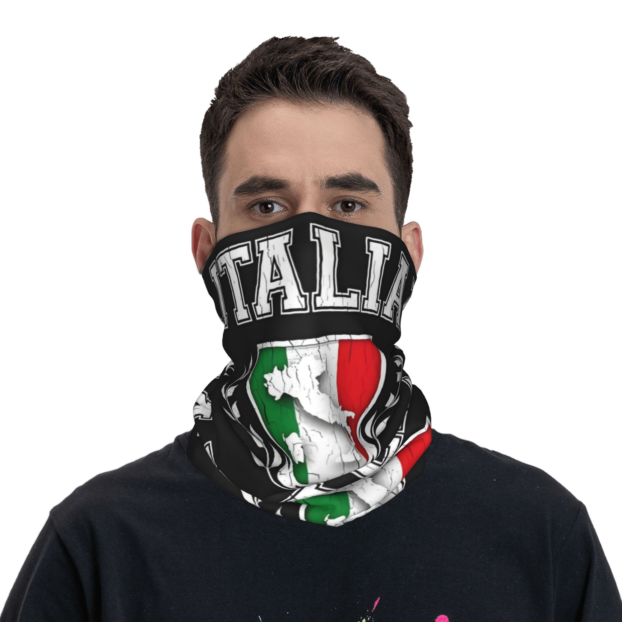 맞춤형 이탈리아 국기 반다나 넥 워머 남녀 겨울 스키  - Neck Gaiter Face Cover 리뷰 및 가격