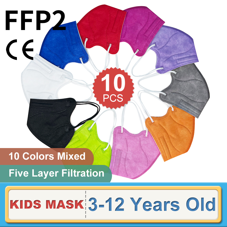 10PCS 어린이 FFP2 페이스 마스크 KN95 마스 - Kn95 Respirator Mask 리뷰 및 가격