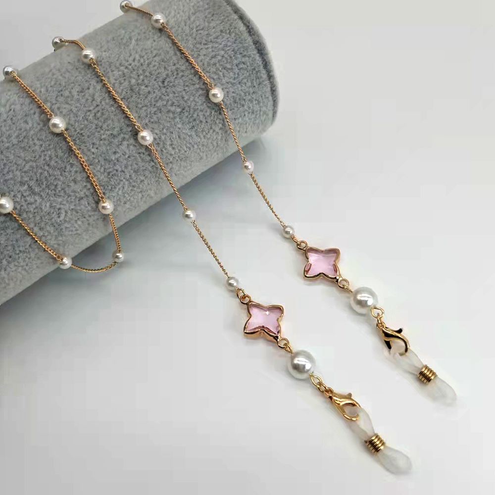 여성 안경 체인 플라스틱 구슬 하트 컬러 크리스탈 매력 - Mask Chain Holder 리뷰 및 가격