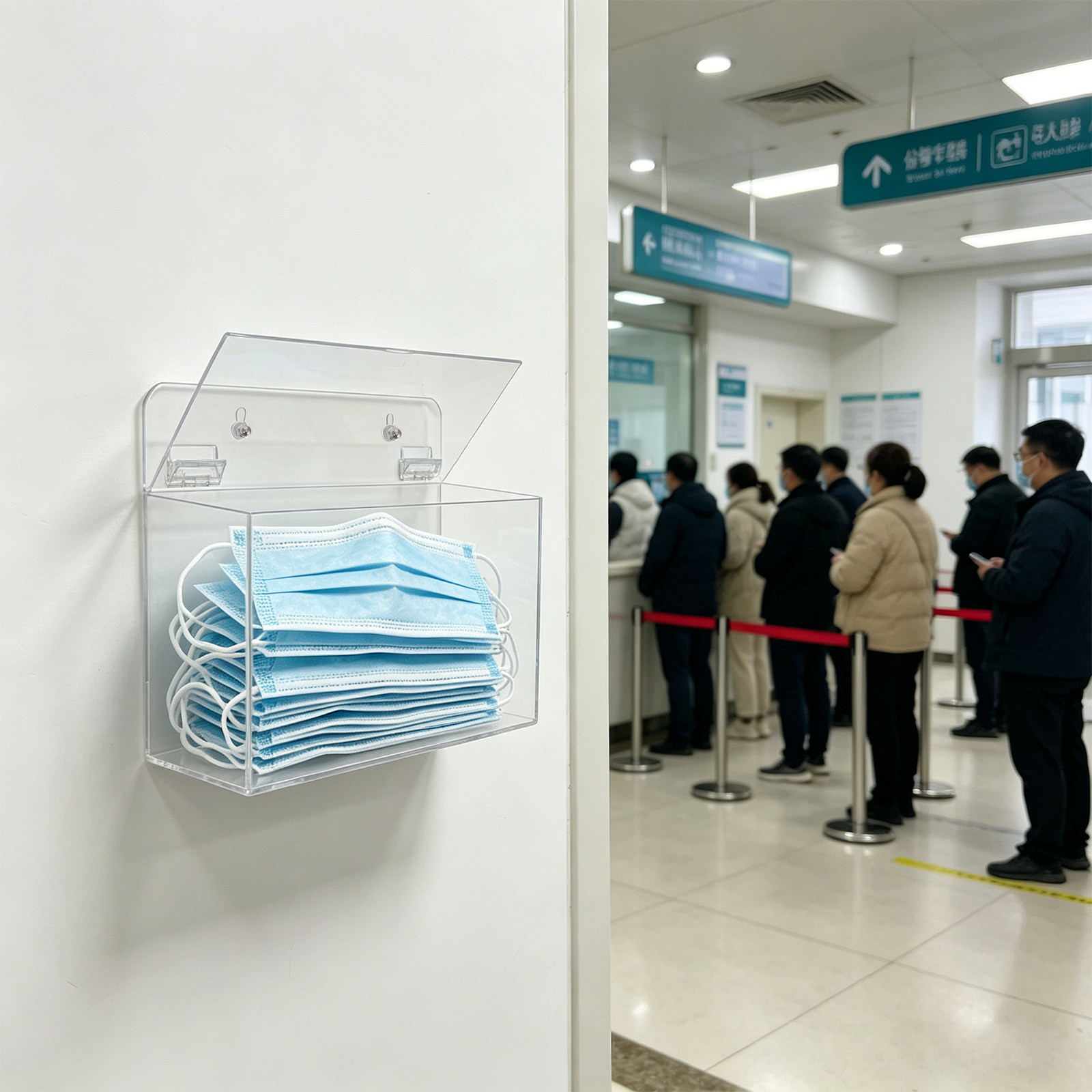 페이스 마스크 디스펜서 박스 투명 아크릴 케이스 뚜껑  - Face Mask Storage Box 리뷰 및 가격