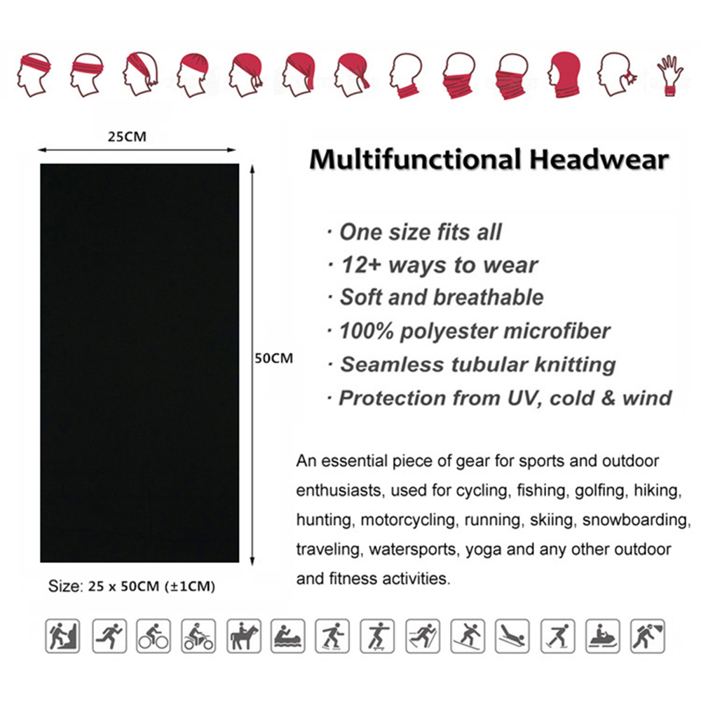 원활한 솔리드 컬러 반다나 남성 여성 블랙 레드 그레이 - Neck Gaiter Face Cover 리뷰 및 가격