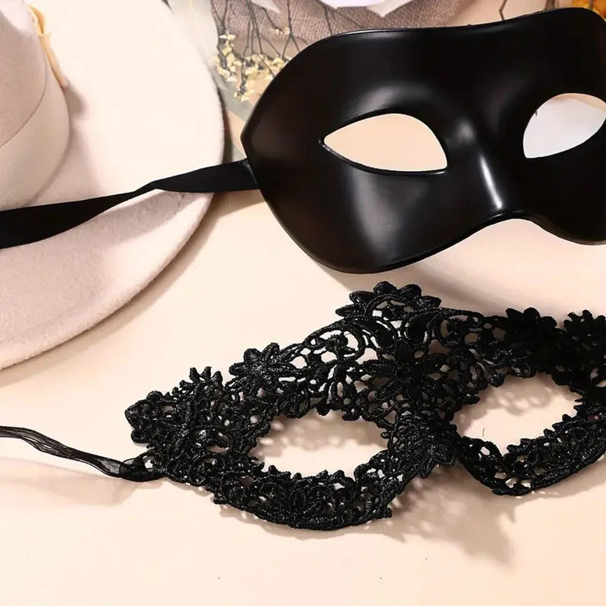 커플을 위한 우아한 블랙 레이스 가장 무도회 마스크 세 - Black Face Mask Pack 리뷰 및 가격